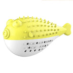 Pufferfish Catnip Chew Toy with Bell — Detachable Teething Toy for Kittens