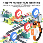 Mini GPS Pet Tracker Collar with Movement Alerts for Dogs & Cats