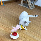 Self-Righting Feather Tumbler Cat Toy — Wobble & Bell Kitten Toy