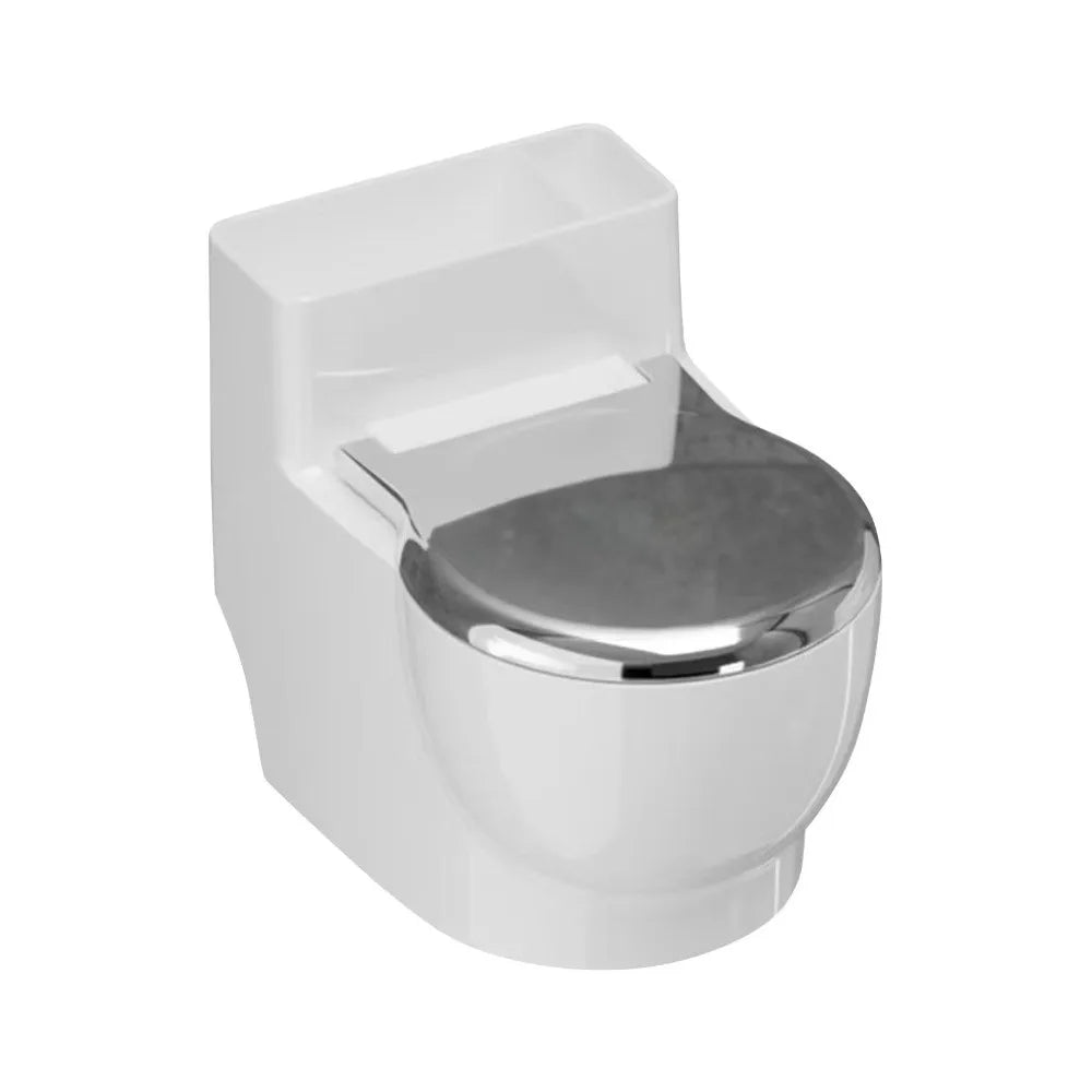 Toilet-Shaped Pet Water Bowl (Stainless Steel, Anti-Spill, Non-Slip)