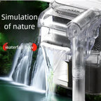 Mini USB Wall-Mounted Aquarium Waterfall Filter (Small Fish Tank, Silent)