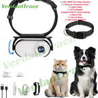 VerdantTrace VTA1 HD 1080P Pet Collar Action Camera - Lightweight Mini Body Cam