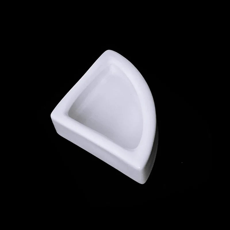 Ceramic Anti-Escape Feeder Bowl — Round & Fan-Shaped Dish for Lizards & Bearded Dragons