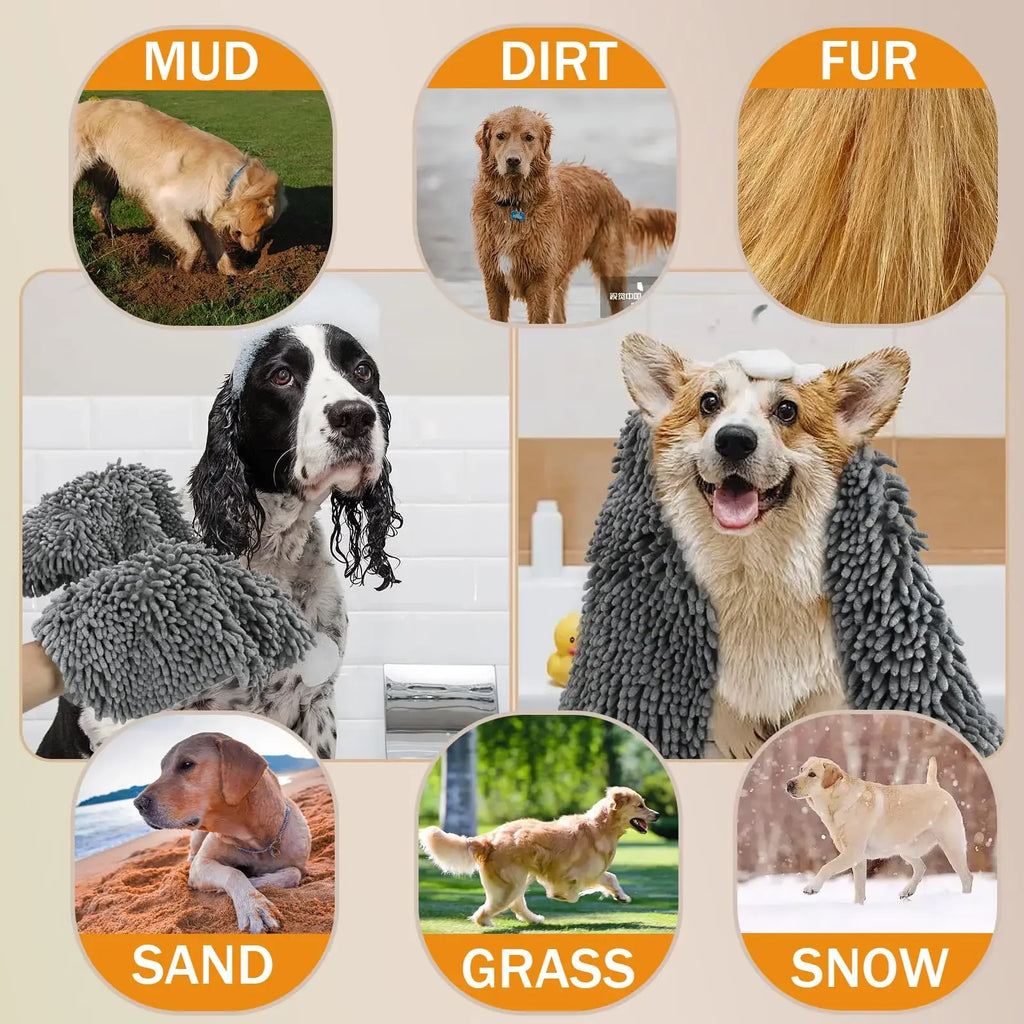 Microfiber Dog Drying Towel — Super Absorbent, 31 x 13 Inch