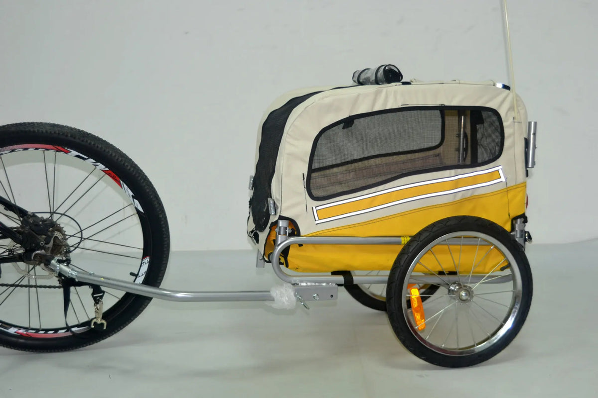 carrinho pet Outdoor Portable Pet Bike Trailer Foldable Lightweight Dog Cat Travel Trailer Safe Pet Stroller Trailer for Camping