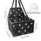 Foldable Dog Car Booster Seat with Safety Belt