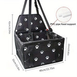 Foldable Dog Car Booster Seat with Safety Belt