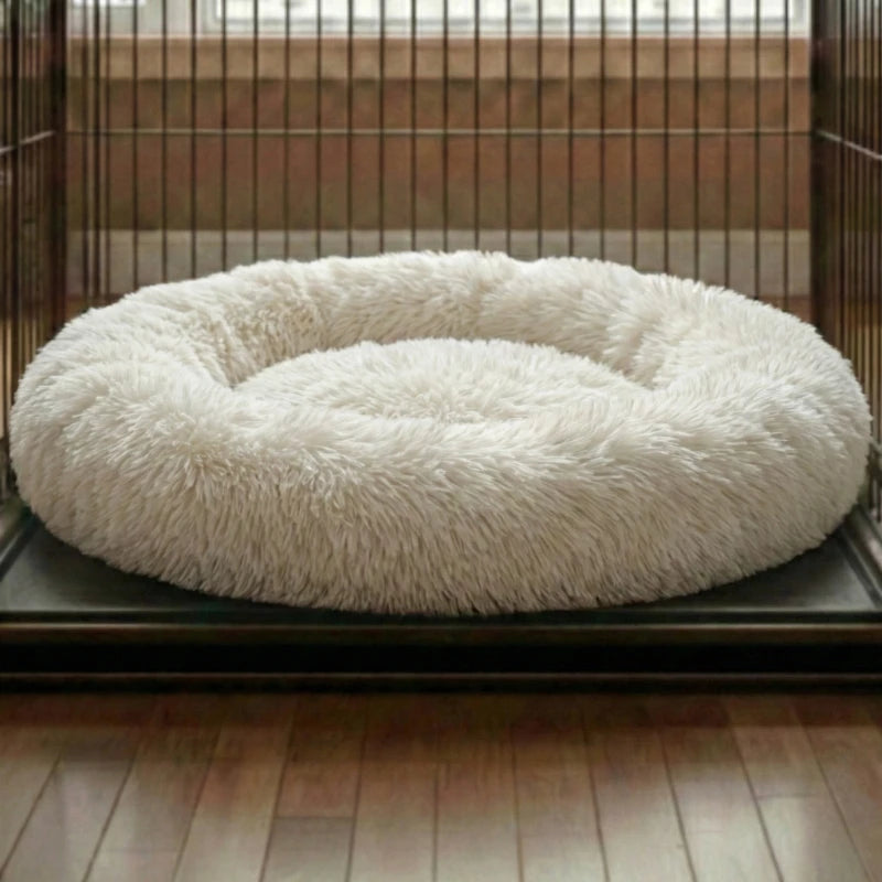 Calming Pet Bed with Extra-Soft Filling, Available in 9 Colors