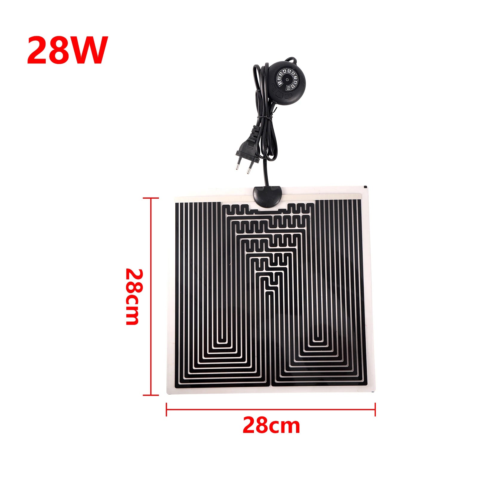 Adjustable Graphene Reptile Heat Mat — 10-Level Thermostat, 5W–45W