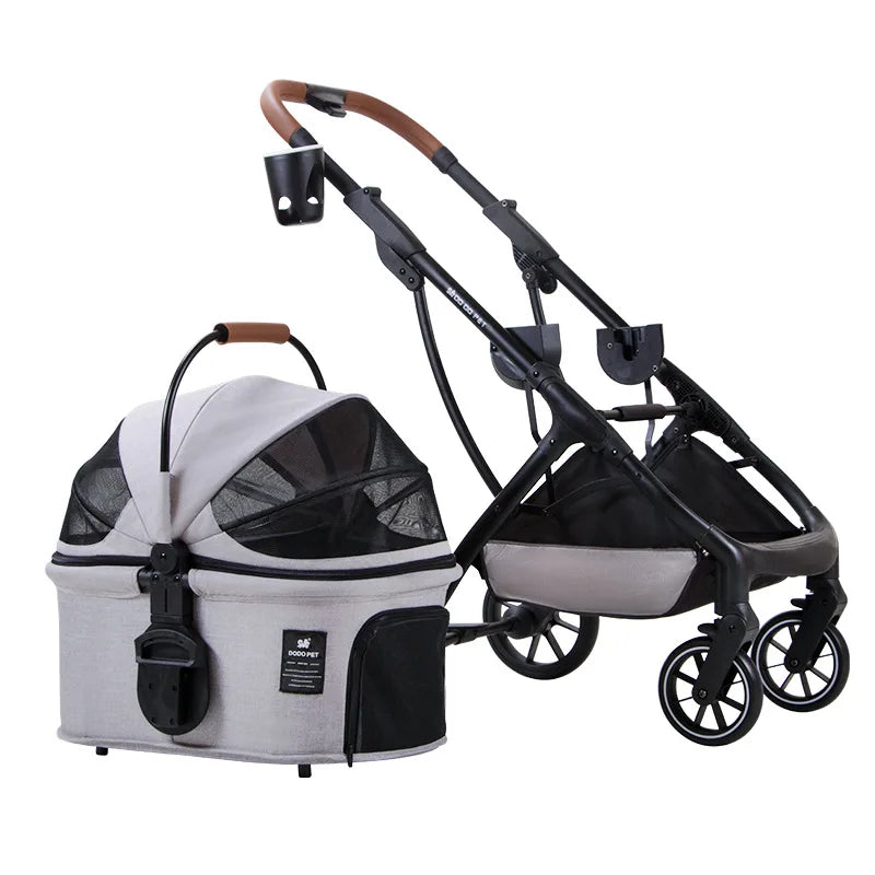Dodopet Foldable Outdoor Travel Pet Stroller Trolley for Small & Medium Dogs & Cats