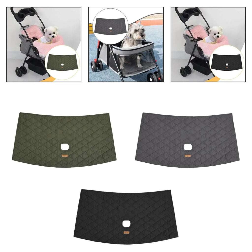 Water-Resistant Pet Stroller with Soft Cotton Pad & Edge Cover Guard — Comfortable Travel Carrier