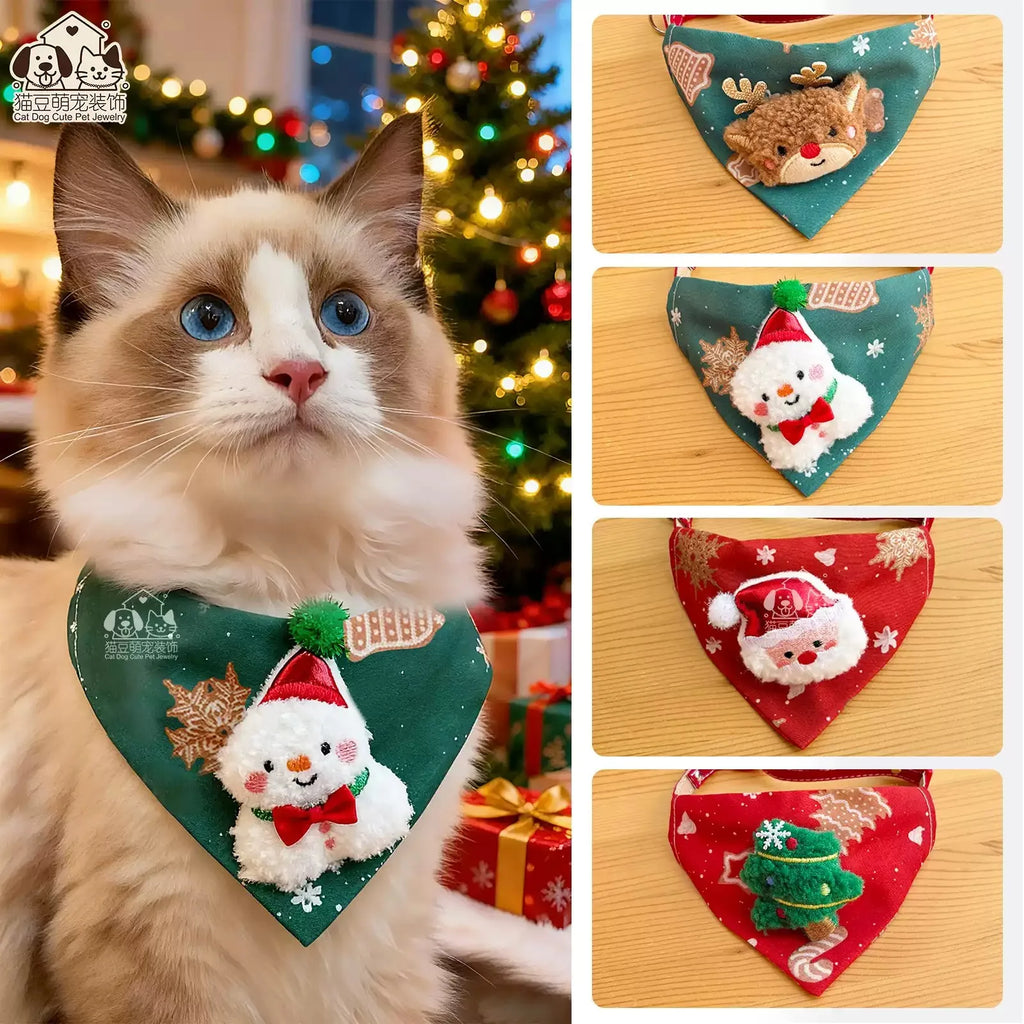 Christmas Pet Bandana Scarf