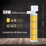 Silent Submersible Aquarium Filter (Turtle & Fish Tank, Bio Sponge)