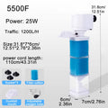 Silent 220V Internal Aquarium Filter Pump (Anti-Backflow, Aerator)