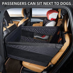 Waterproof Pet Car Seat Cover & Backseat Bed for Large Dogs & Cats