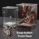 Clear Acrylic Breeding Box — Ventilated Habitat for Spiders, Ants & Mantises