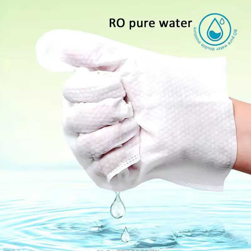 No-Rinse Pet Cleaning Wipe Gloves — Deodorizing Dry Cleaning, 6pcs
