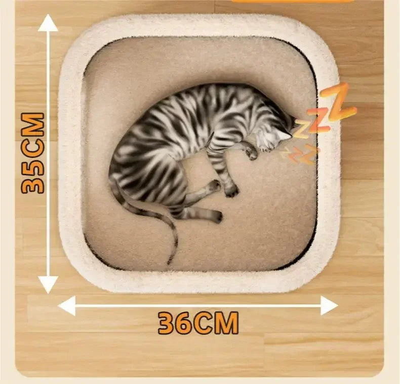 Cozy Cat Cave Bed with Hideaway Hut, Washable