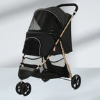 Lightweight 3-Wheel Dog & Cat Stroller for Small to Medium Pets