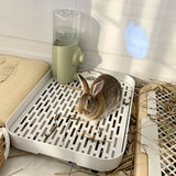 Rabbit Litter Box — Corner-Fit Toilet Tray for Small Pets