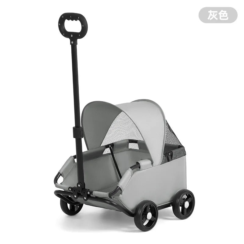 HXL Lightweight Foldable Outdoor Pet Carrier Stroller for Cats & Dogs