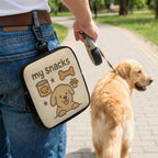 Transparent Window Dog Treat Pouch (Waterproof, Zipper, Waist Clip)