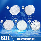 MBBR Aquarium Bio Filter Media K1–K5 for Koi Ponds