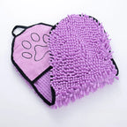 Quick-Dry Pet Towel with Pocket Design — Hangable Absorbent Bath Wrap