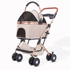 Small Pet Stroller Lightweight Foldable Outdoor Outing Cart for Dogs & Cats