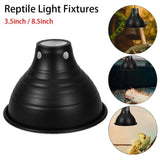 Aluminum Reptile Heat Lamp Dome Shell — Reflective Lampshade with Wire Bracket