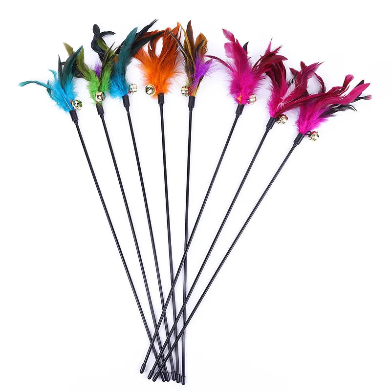 Feather & Bell Cat Teaser Wand (5-Pack)