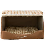 Quilted Winter Dog Den Bed