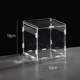 Clear Acrylic Reptile Breeding Box — Ventilated Habitat, Multiple Sizes