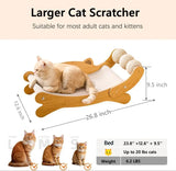 3-in-1 Cat Scratcher Bed with Hammock & Replacement Pad