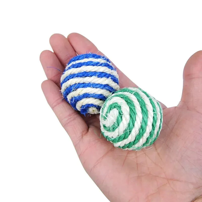Sisal Ball Cat Toys (4-Pack)
