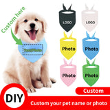 Custom Pet Cotton Bandana — Personalized Adjustable Triangle Scarf