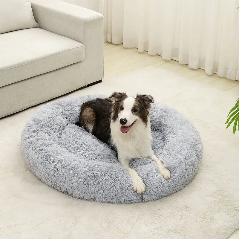 Long Plush Pet Sleeping Basket
