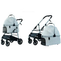High-View Dog & Cat Stroller with Detachable Portable Carrier