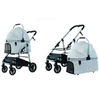High-View Dog & Cat Stroller with Detachable Portable Carrier