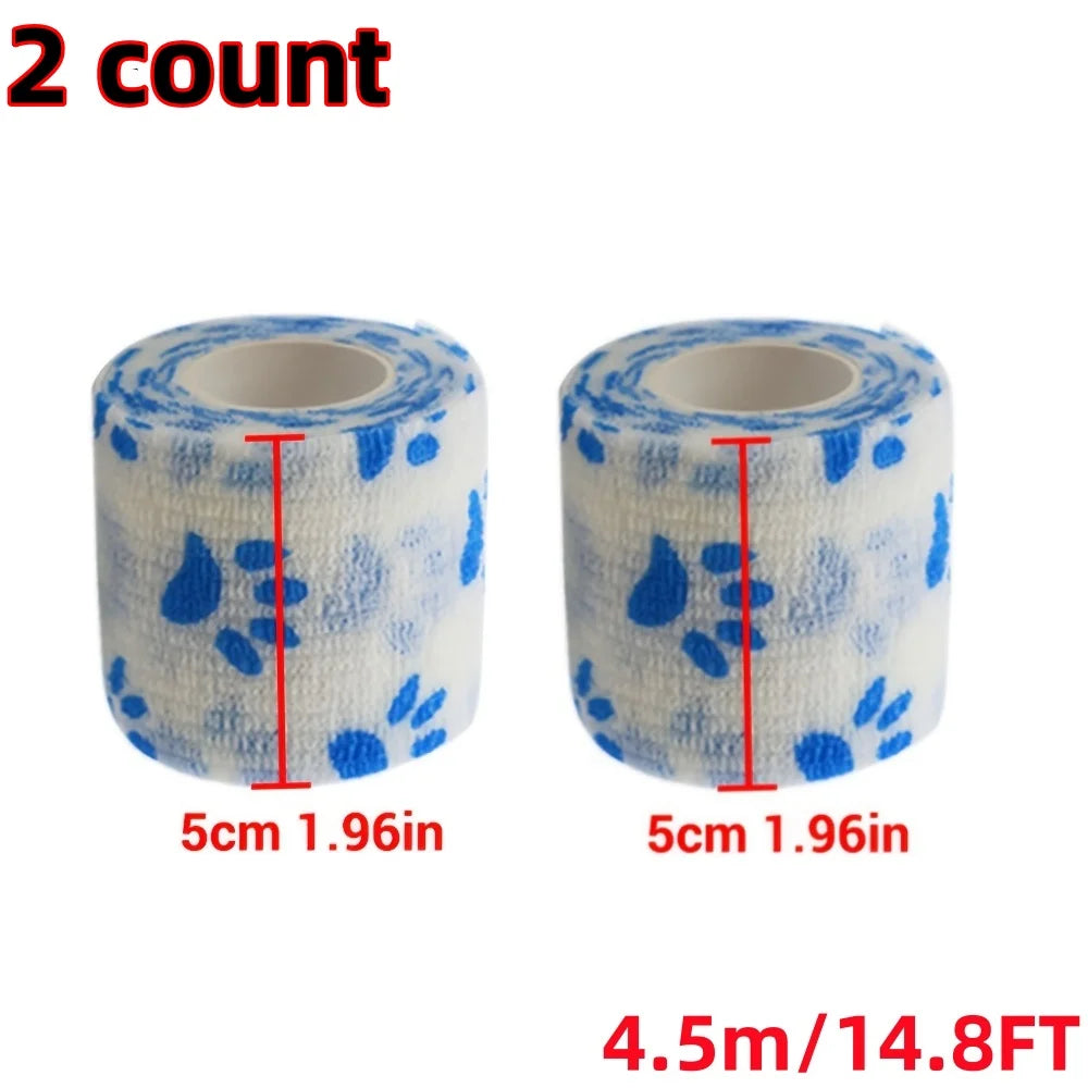 Self-Adhesive Pet Wound Wrap — Breathable Elastic Bandage, No Clips Needed