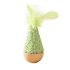 Feather Tumbler Wobbler Cat Toy — Bite-Resistant Self-Righting Solo Play Teaser
