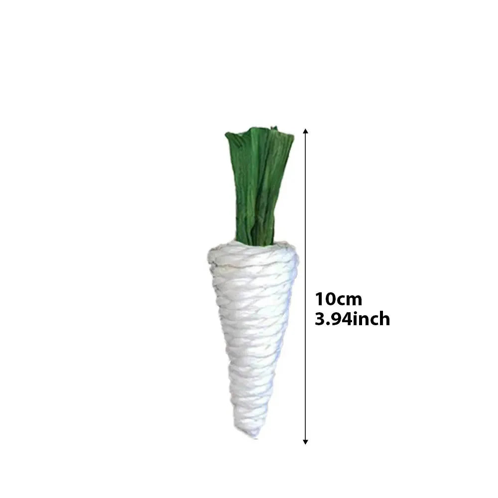 Natural Chew Toy Set — Apple Branch & Grass Tooth Grinders for Rabbits
