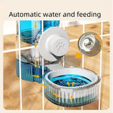 Hanging Pet Water & Food Feeder — Auto-Refill Clip-On Bowl Set