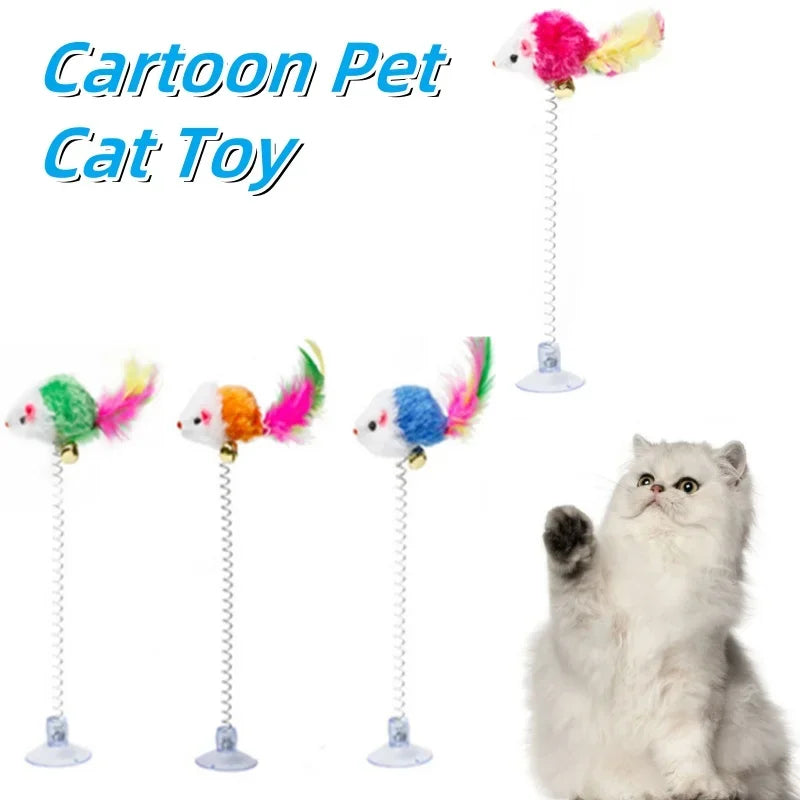 Cartoon Feather Wand Cat Toy with Bell