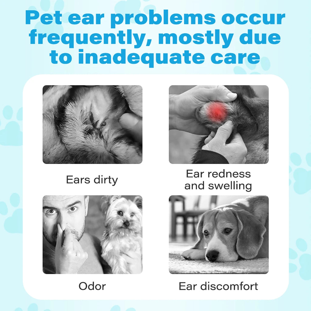 Gentle Dog & Cat Ear Cleaning Wipes — Lint-Free, Travel-Friendly, All Breeds