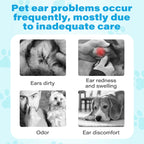 Gentle Dog & Cat Ear Cleaning Wipes — Lint-Free, Travel-Friendly, All Breeds