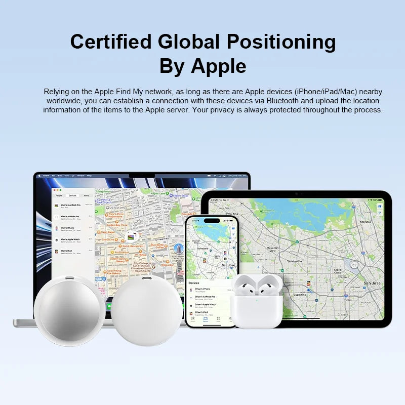 Mini Apple Find My Smart Tracker for Pets, Keys & Wallets