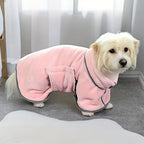 Cooling Absorbent Dog Bath Towel — Bathrobe-Style Pet Wash Towel