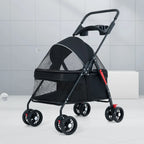 Lightweight Foldable Push Cart Stroller for Small Dogs, Cats & Puppies