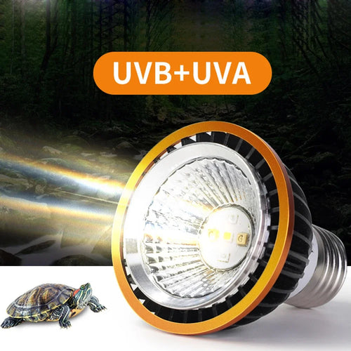 3W UVA/UVB LED Reptile Basking Bulb — Dual-Cooling E27 Sunlight Lamp